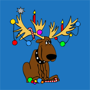 Reindeer Dog Merry Christmas Xmas